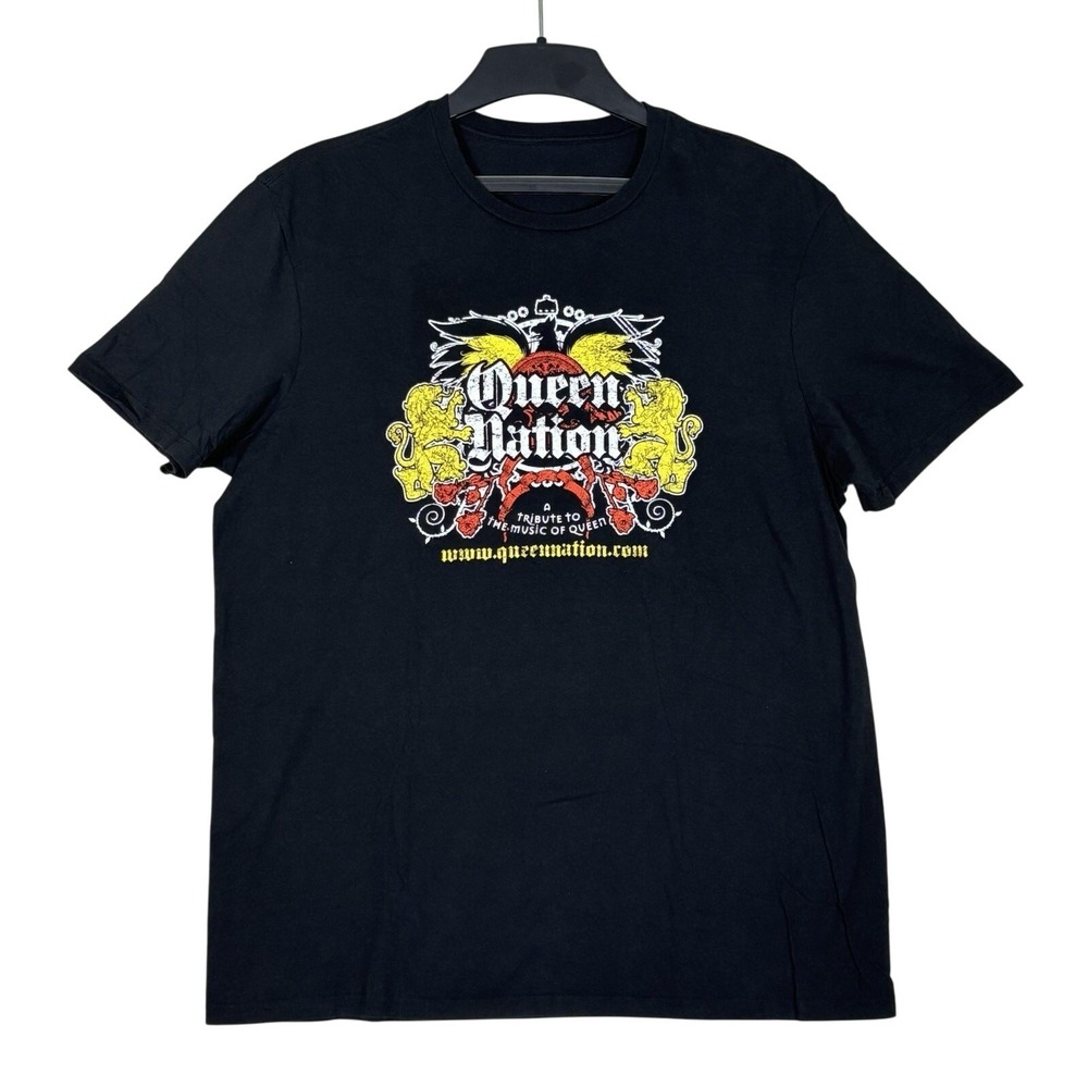 Queen Nation Tribute Band T Shirt Black Short‎ Sleeve Mens XL